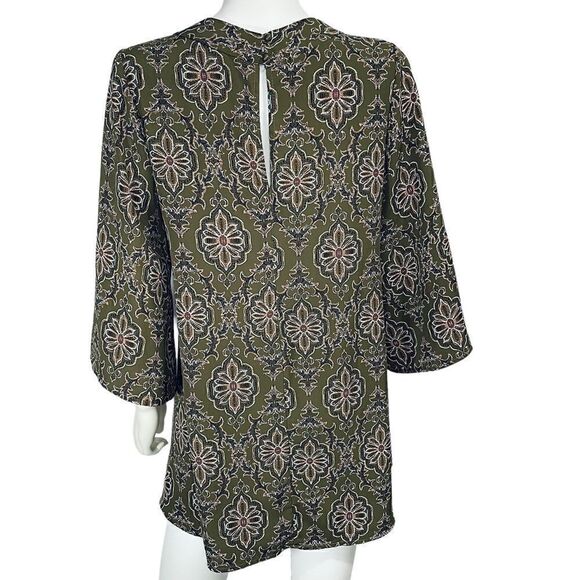 eesome Bell Sleeve Damask Printed Oversized Top - Picture 5 of 6